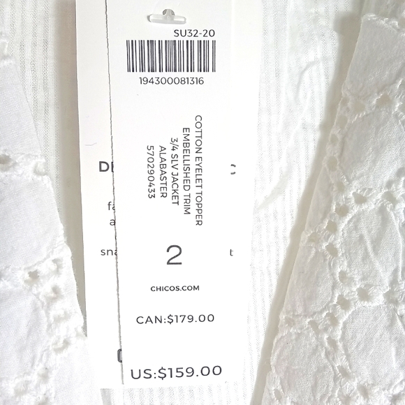 🤍New Chico's Embellished Jacket🤍 - Picture 3 of 5